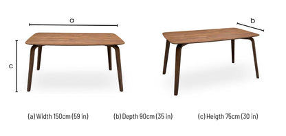 'Alex' Dark Oak Solid Oak Dining Table