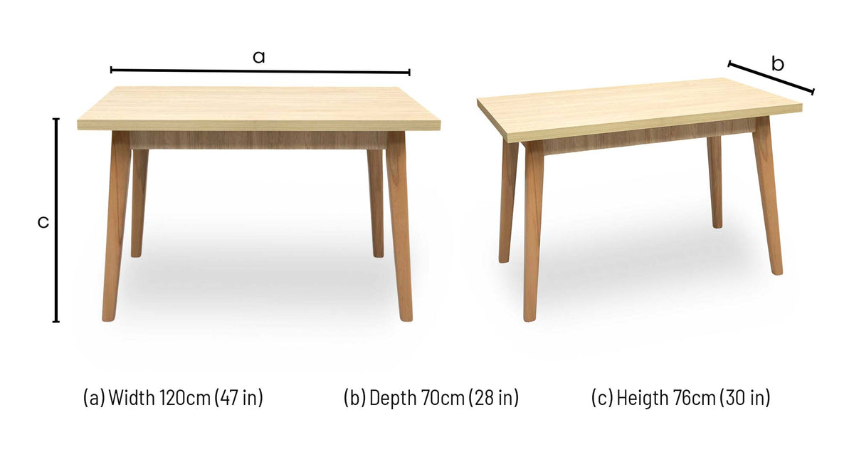 'Darius' Light Oak Solid Oak Dining Table with Beech Legs