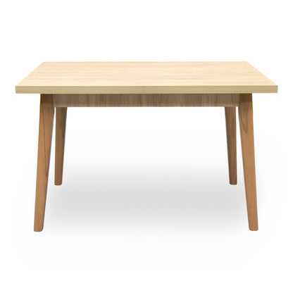 'Darius' Light Oak Solid Oak Dining Table with Beech Legs