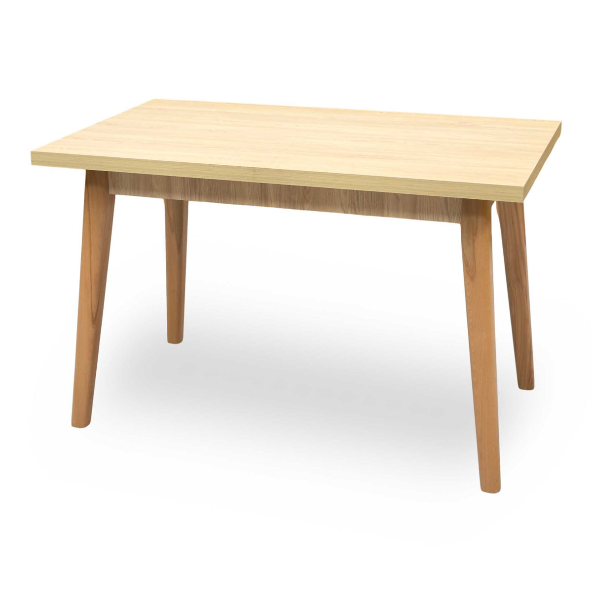 'Darius' Light Oak Solid Oak Dining Table with Beech Legs