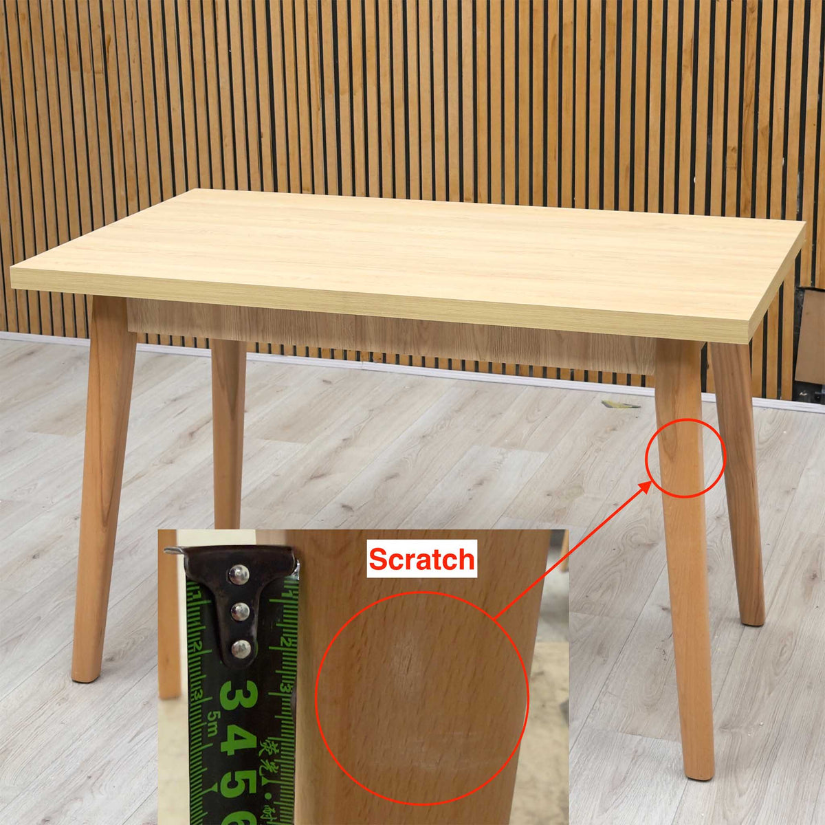 'Darius' Light Oak Solid Oak Dining Table with Beech Legs