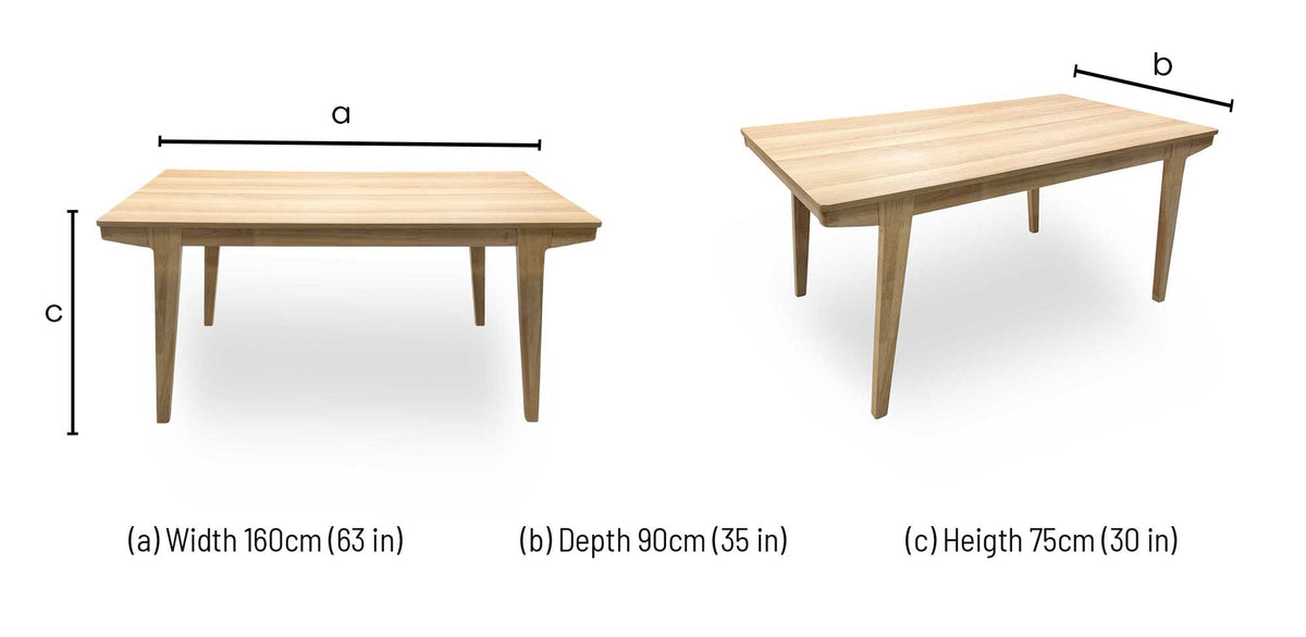 ‘Cooper’ Light Oak Veneer Large Dining Table