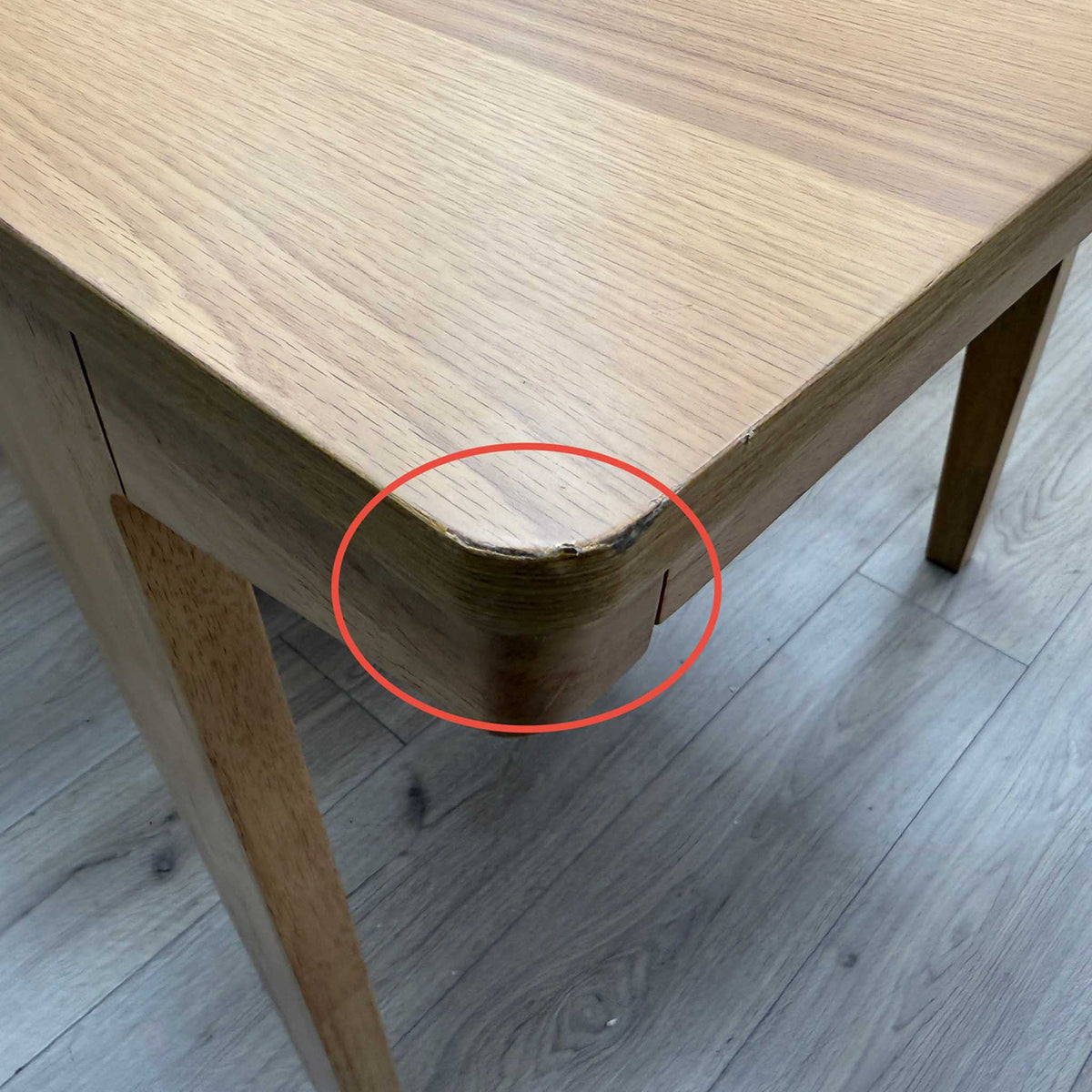 ‘Cooper’ Light Oak Veneer Large Dining Table