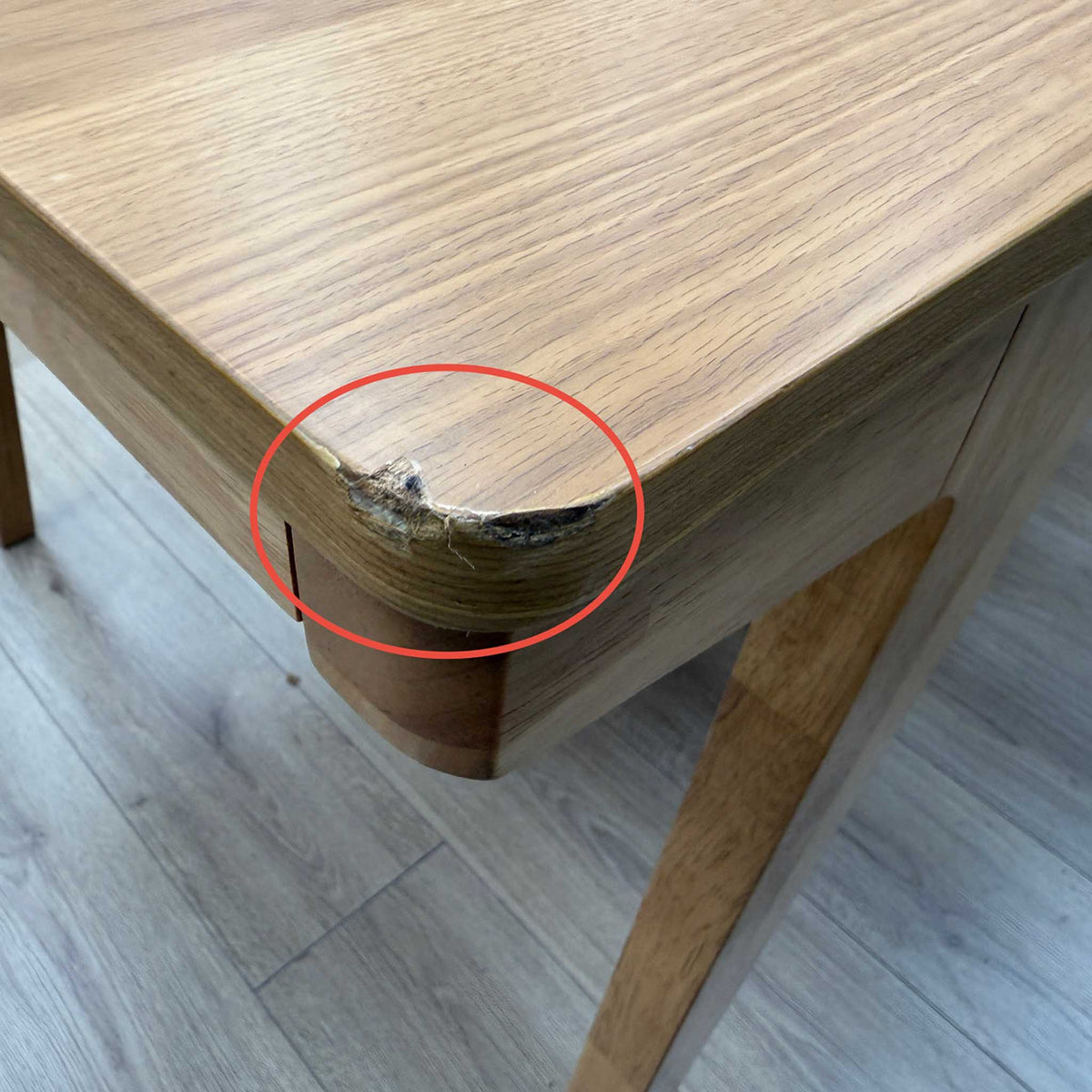 ‘Cooper’ Light Oak Veneer Large Dining Table