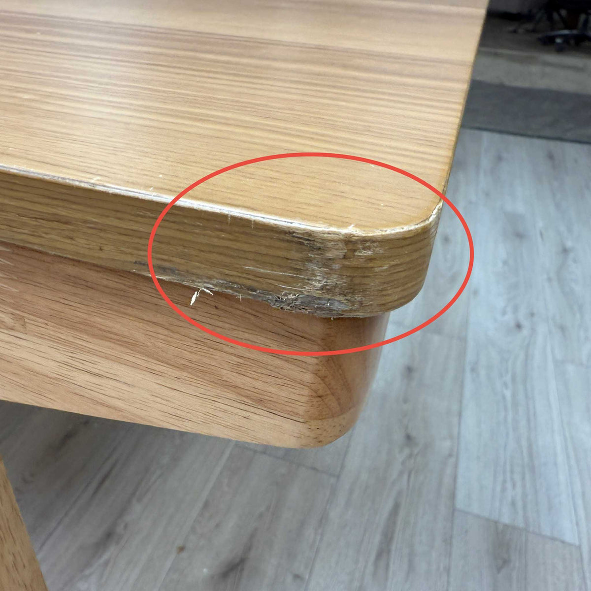 ‘Cooper’ Light Oak Veneer Large Dining Table