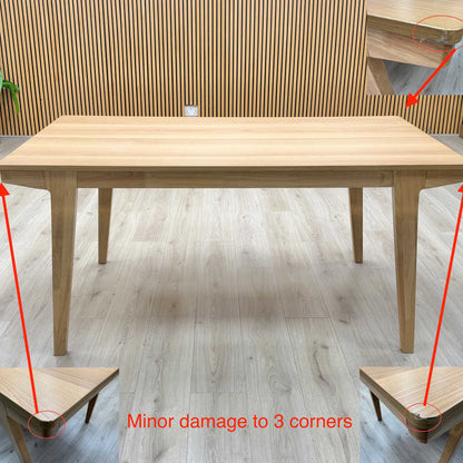 ‘Cooper’ Light Oak Veneer Large Dining Table