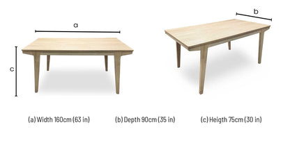 'Cooper' Light Oak Veneer Large Dining Table