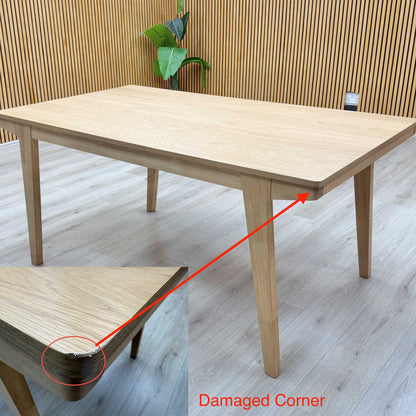 'Cooper' Light Oak Veneer Large Dining Table