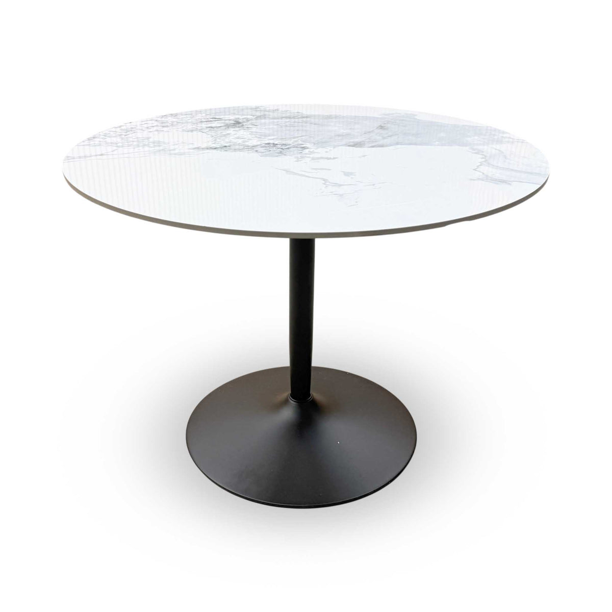 'Cody' White Ceramic Top Small Round Dining Table