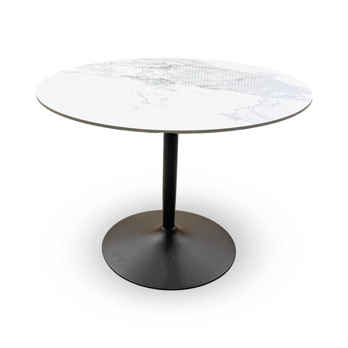 'Cody' White Ceramic Top Small Round Dining Table