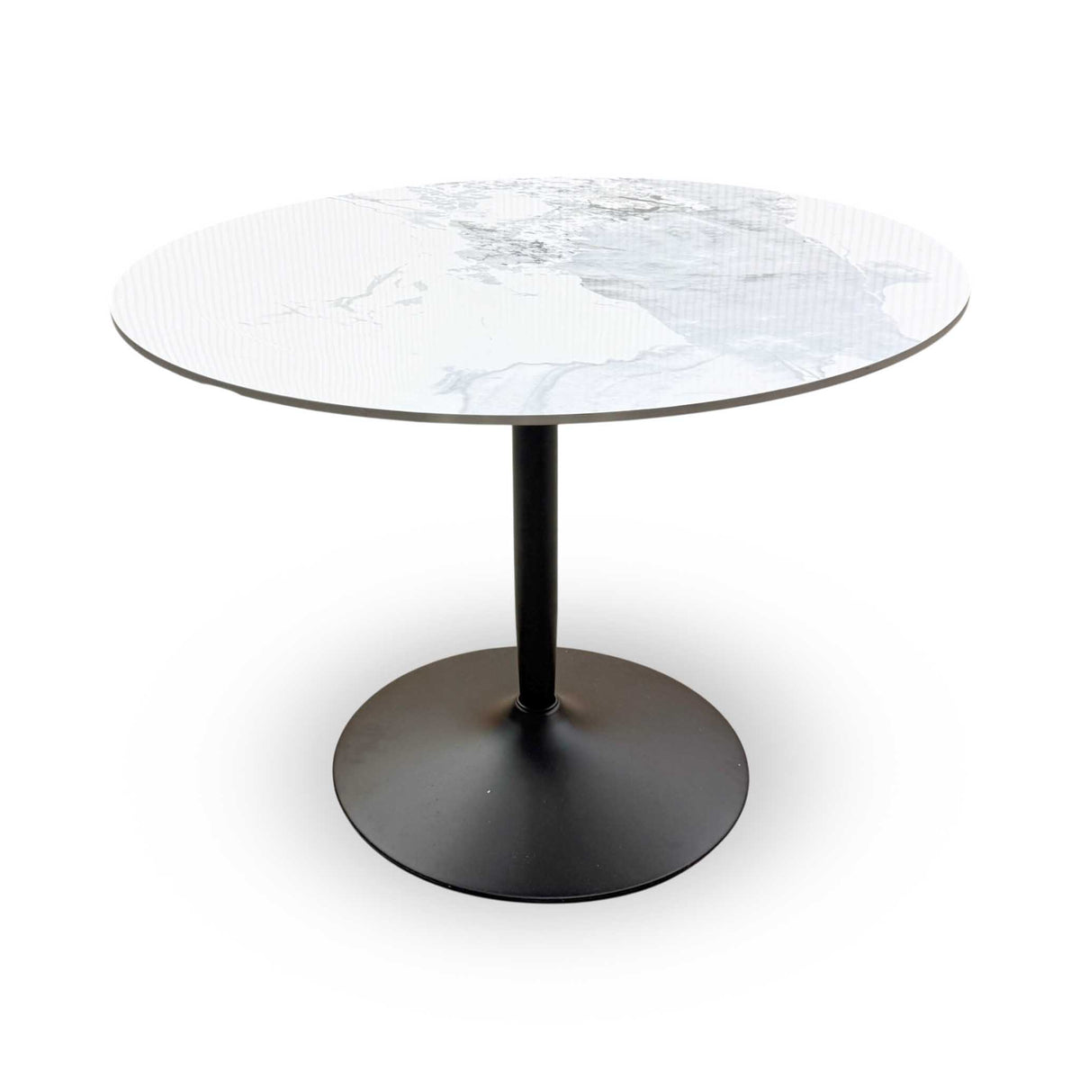 'Cody' White Ceramic Top Small Round Dining Table