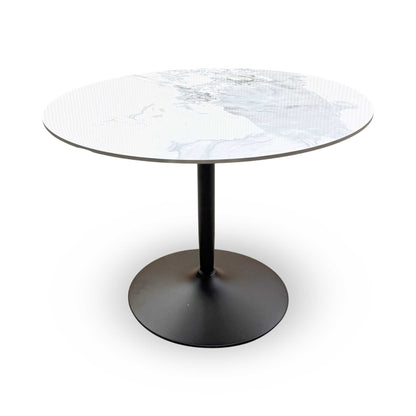 'Cody' White Ceramic Top Small Round Dining Table