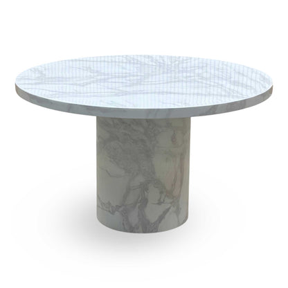 Carra White Ceramic Top Round Dining Table – view 4