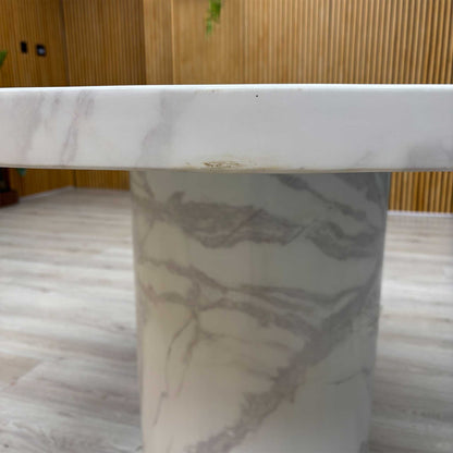 Carra White Ceramic Top Round Dining Table – view 9
