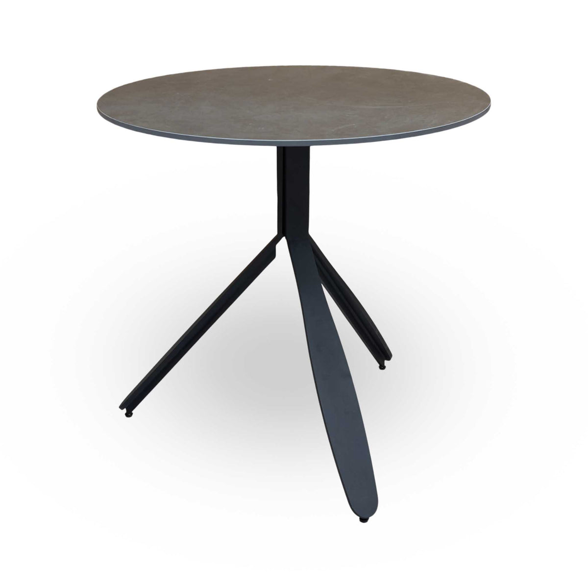 'Jacob' Black Ceramic Top Round Dining Table