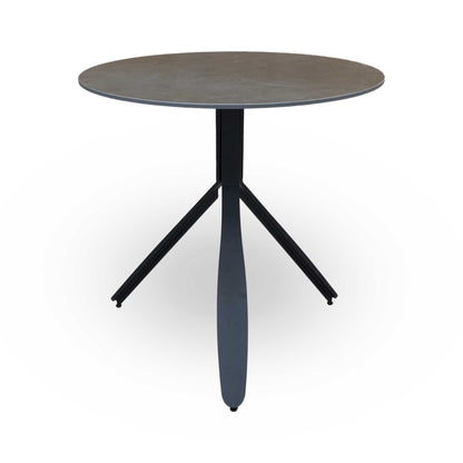 'Jacob' Black Ceramic Top Round Dining Table