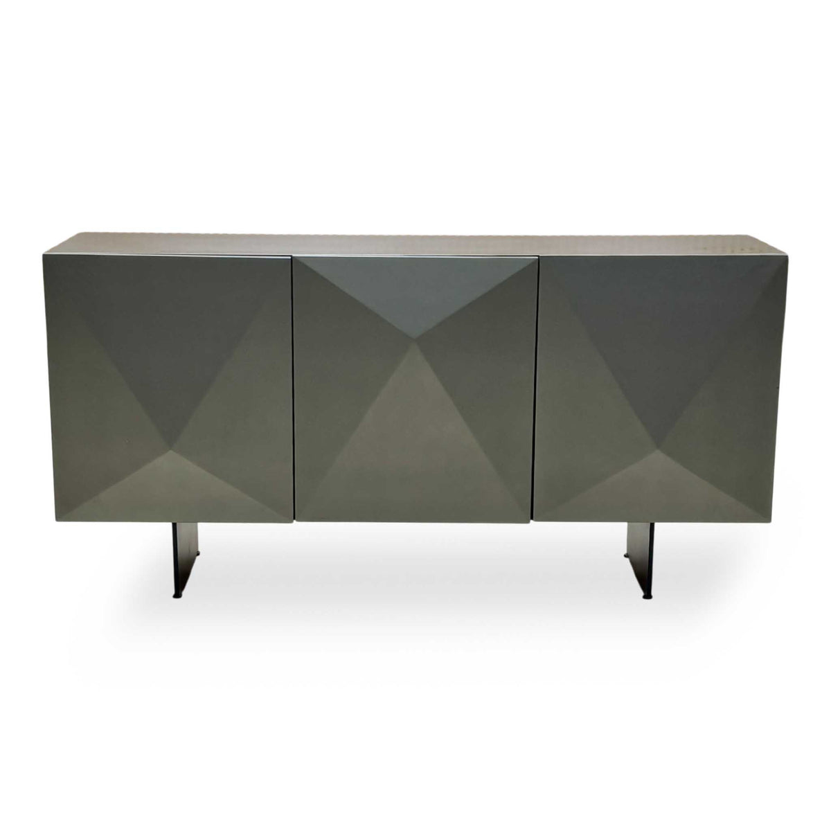 'Atlas' Grey Painted Finish 3 Door Sideboard