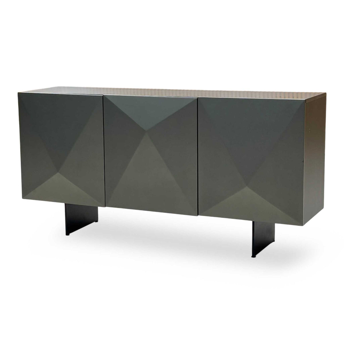 'Atlas' Grey Painted Finish 3 Door Sideboard