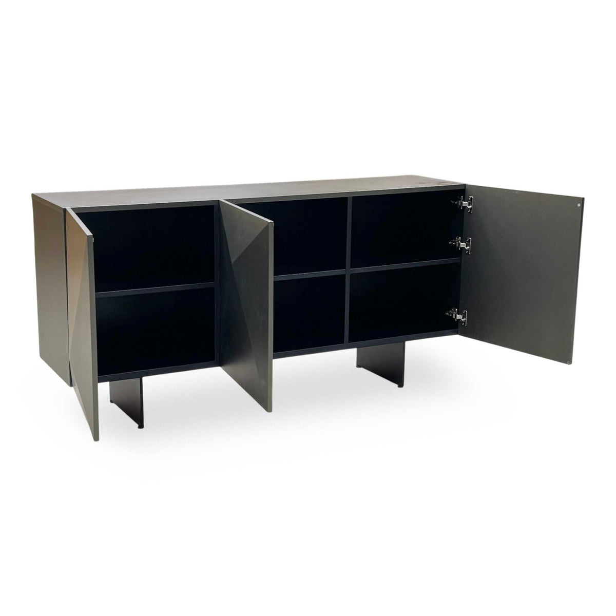'Atlas' Grey Painted Finish 3 Door Sideboard
