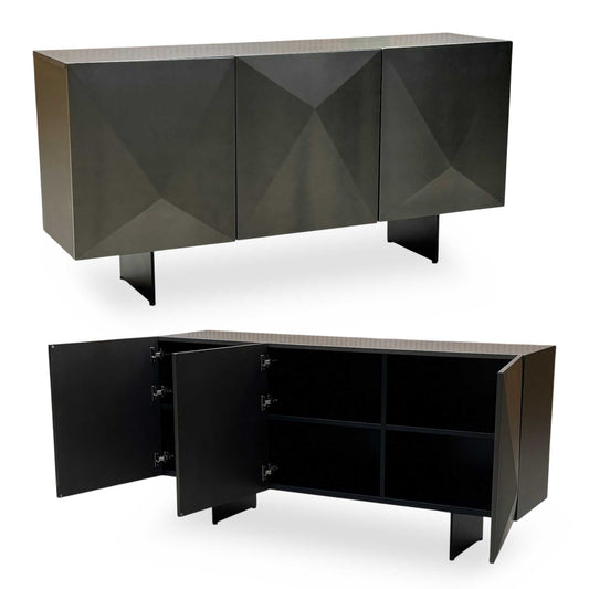 Atlas Grey Painted Finish 3 Door Sideboard