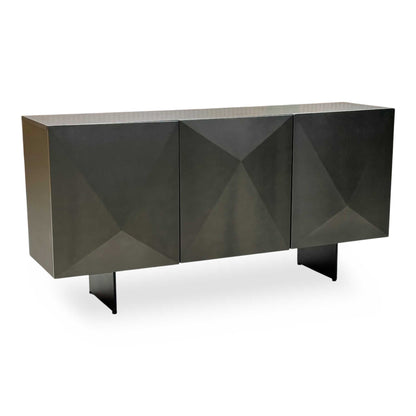 'Atlas' Grey Painted Finish 3 Door Sideboard