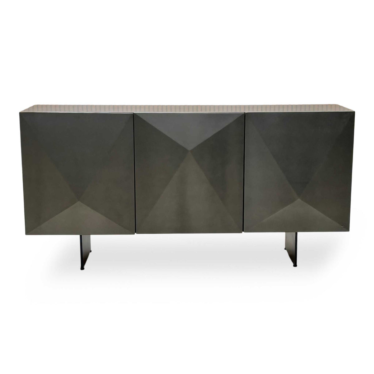 'Atlas' Grey Painted Finish 3 Door Sideboard