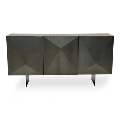 'Atlas' Grey Painted Finish 3 Door Sideboard