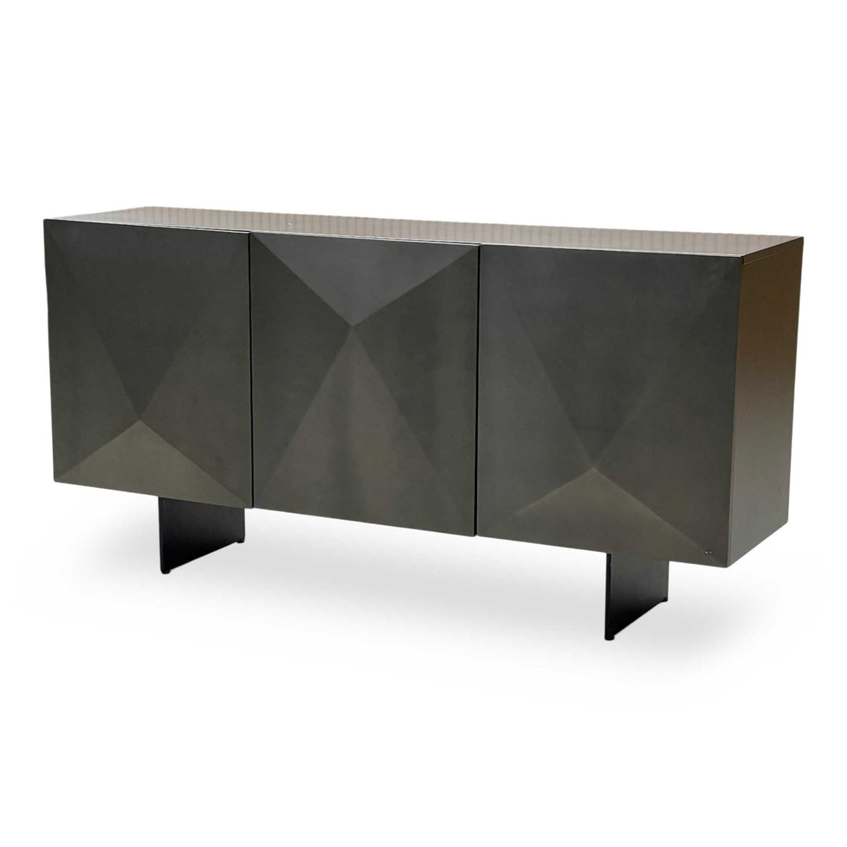 'Atlas' Grey Painted Finish 3 Door Sideboard