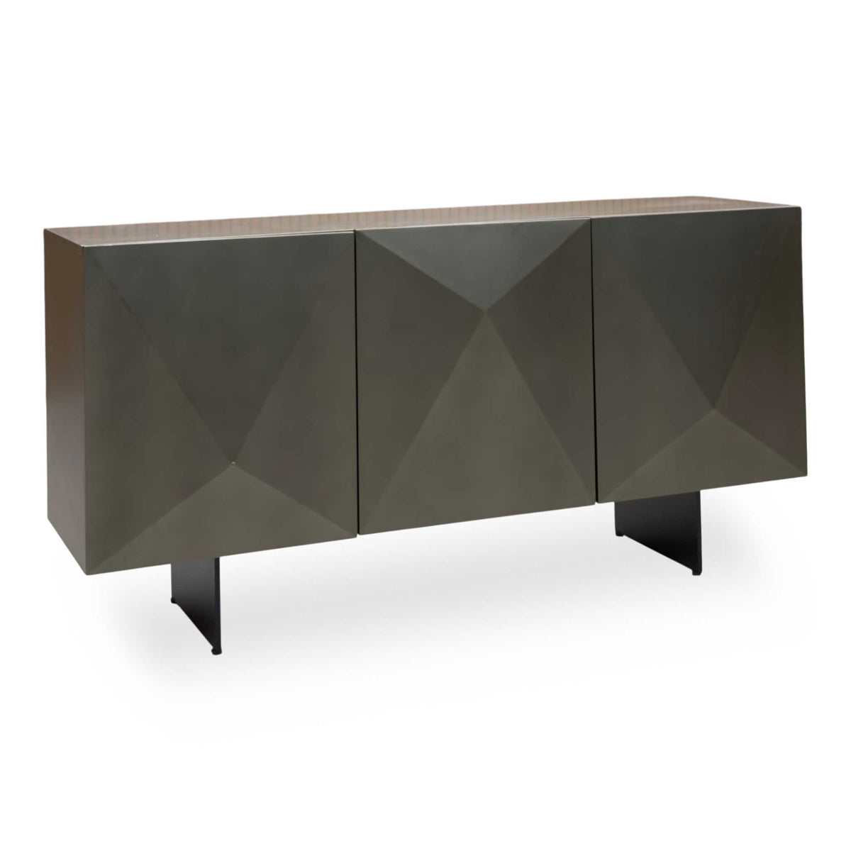 'Atlas' Grey Painted Finish 3 Door Sideboard