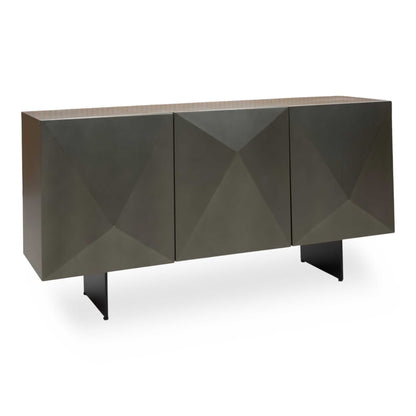 'Atlas' Grey Painted Finish 3 Door Sideboard