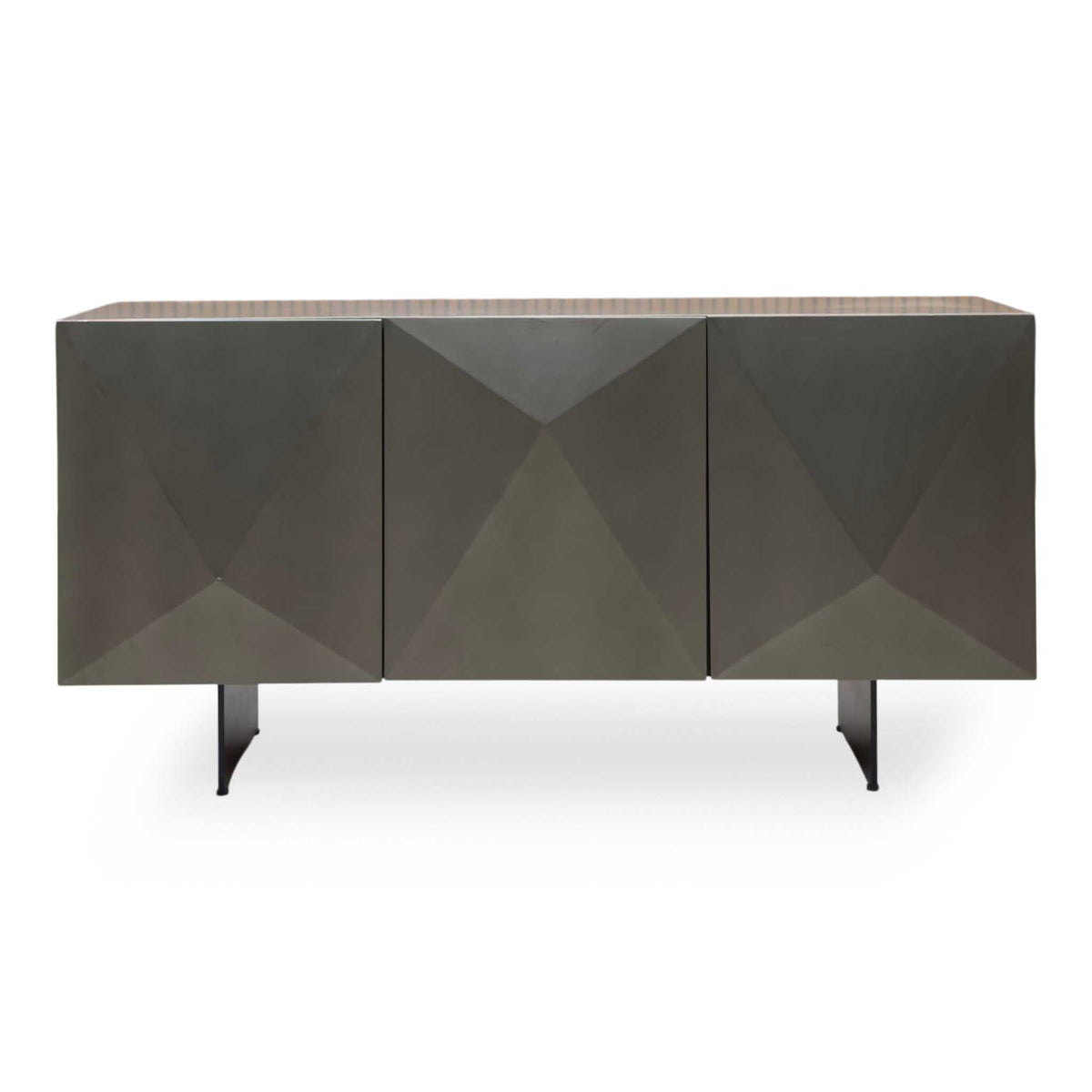 'Atlas' Grey Painted Finish 3 Door Sideboard