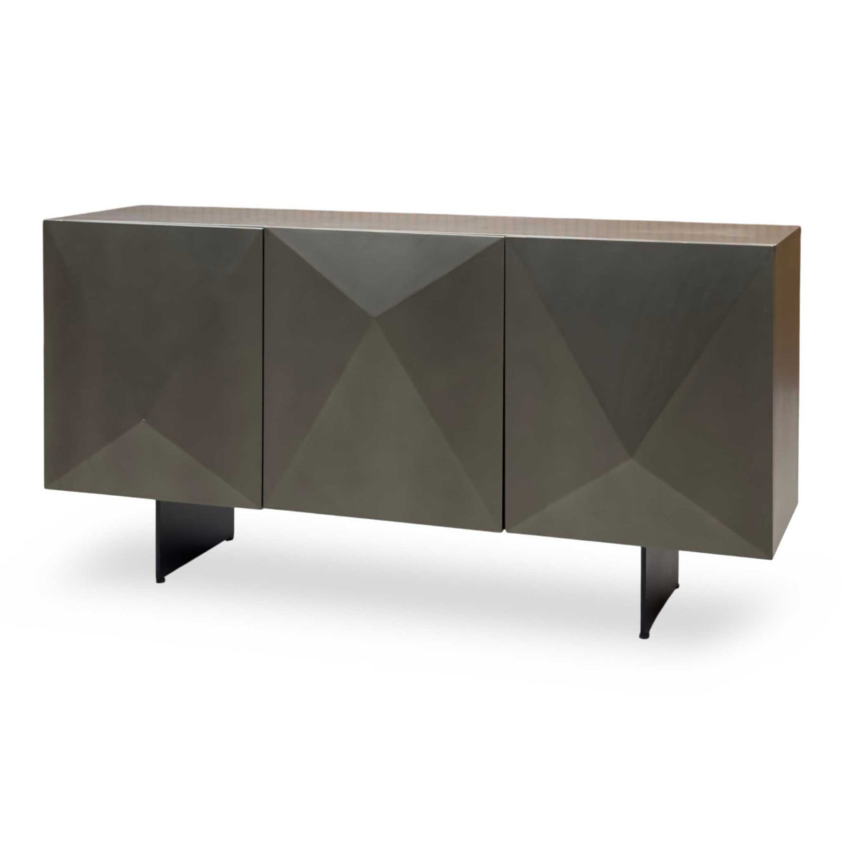 'Atlas' Grey Painted Finish 3 Door Sideboard