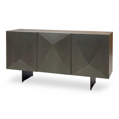'Atlas' Grey Painted Finish 3 Door Sideboard