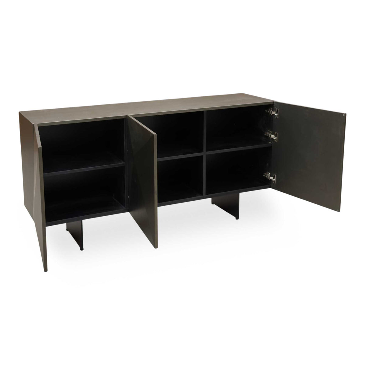 'Atlas' Grey Painted Finish 3 Door Sideboard
