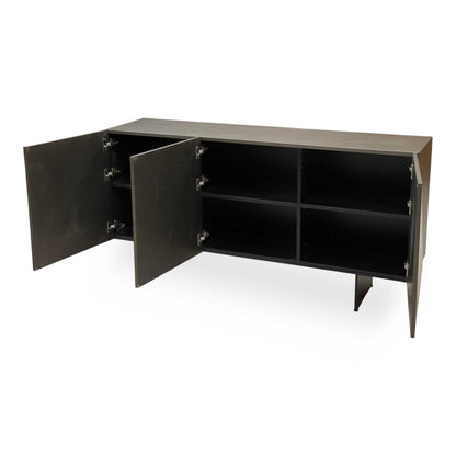 'Atlas' Grey Painted Finish 3 Door Sideboard