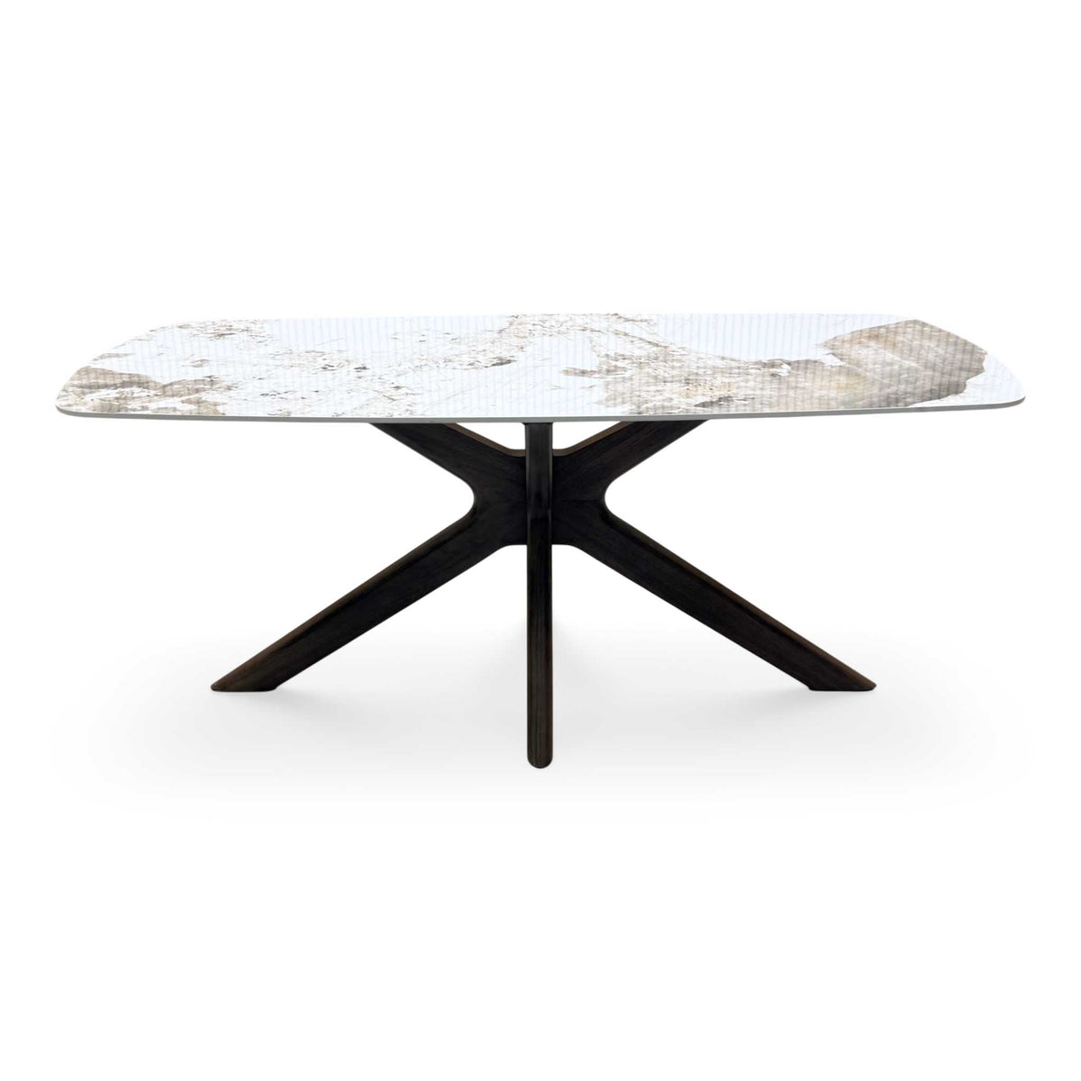 'Ariya' Marble Effect Sintered Stone Top Dining Table
