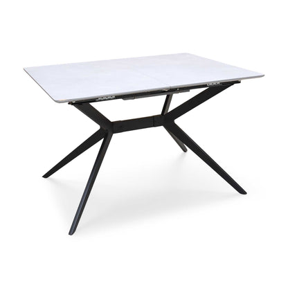 ‘Lia’ Grey Veneer Small Extending Dining Table