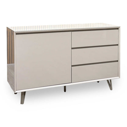 ‘Mirage’ Taupe Ceramic Top 1 Door 3 Drawer Sideboard