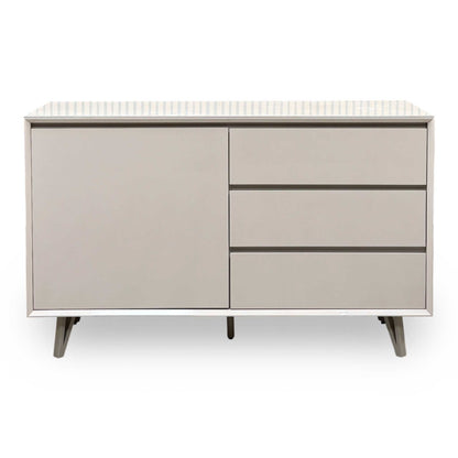 ‘Mirage’ Taupe Ceramic Top 1 Door 3 Drawer Sideboard