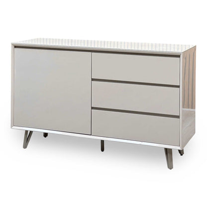 ‘Mirage’ Taupe Ceramic Top 1 Door 3 Drawer Sideboard
