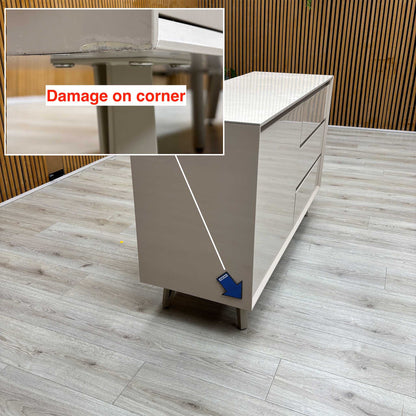 ‘Mirage’ Taupe Ceramic Top 1 Door 3 Drawer Sideboard