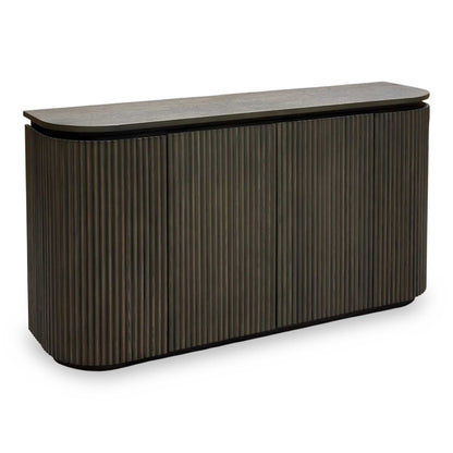 'Jai' Dark Oak Solid Oak 4 Door 1 Drawer Sideboard