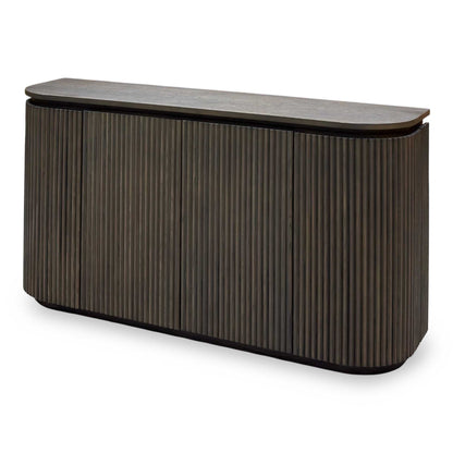 'Jai' Dark Oak Solid Oak 4 Door 1 Drawer Sideboard