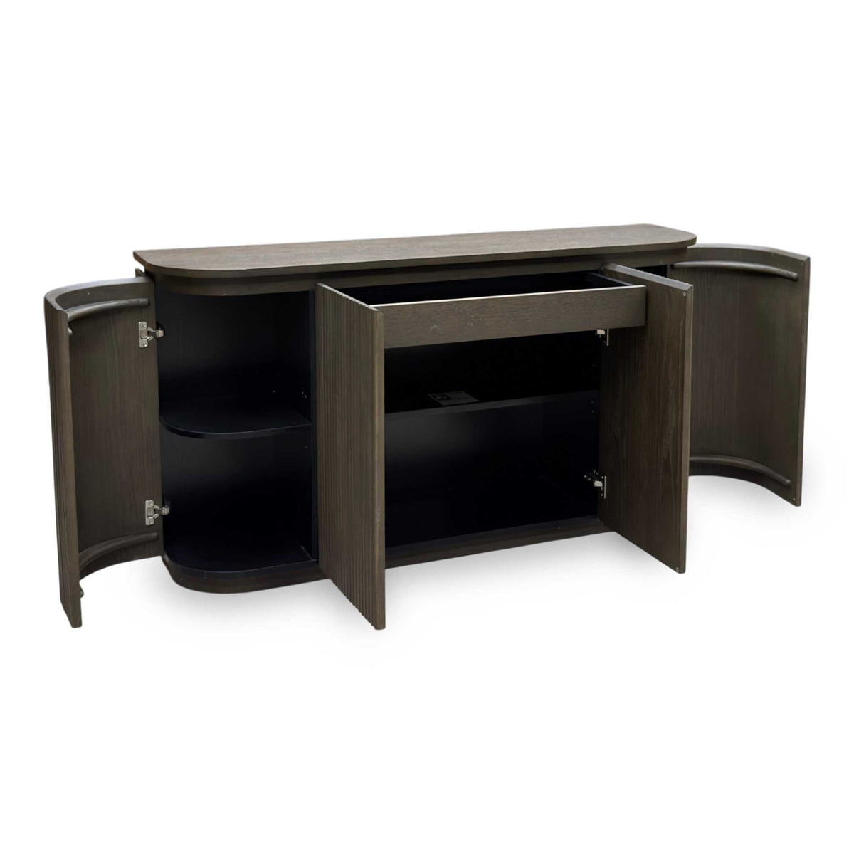 'Jai' Dark Oak Solid Oak 4 Door 1 Drawer Sideboard