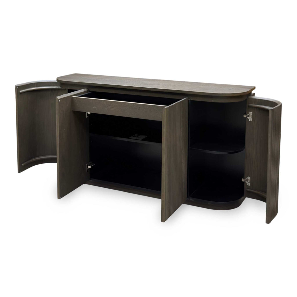 'Jai' Dark Oak Solid Oak 4 Door 1 Drawer Sideboard