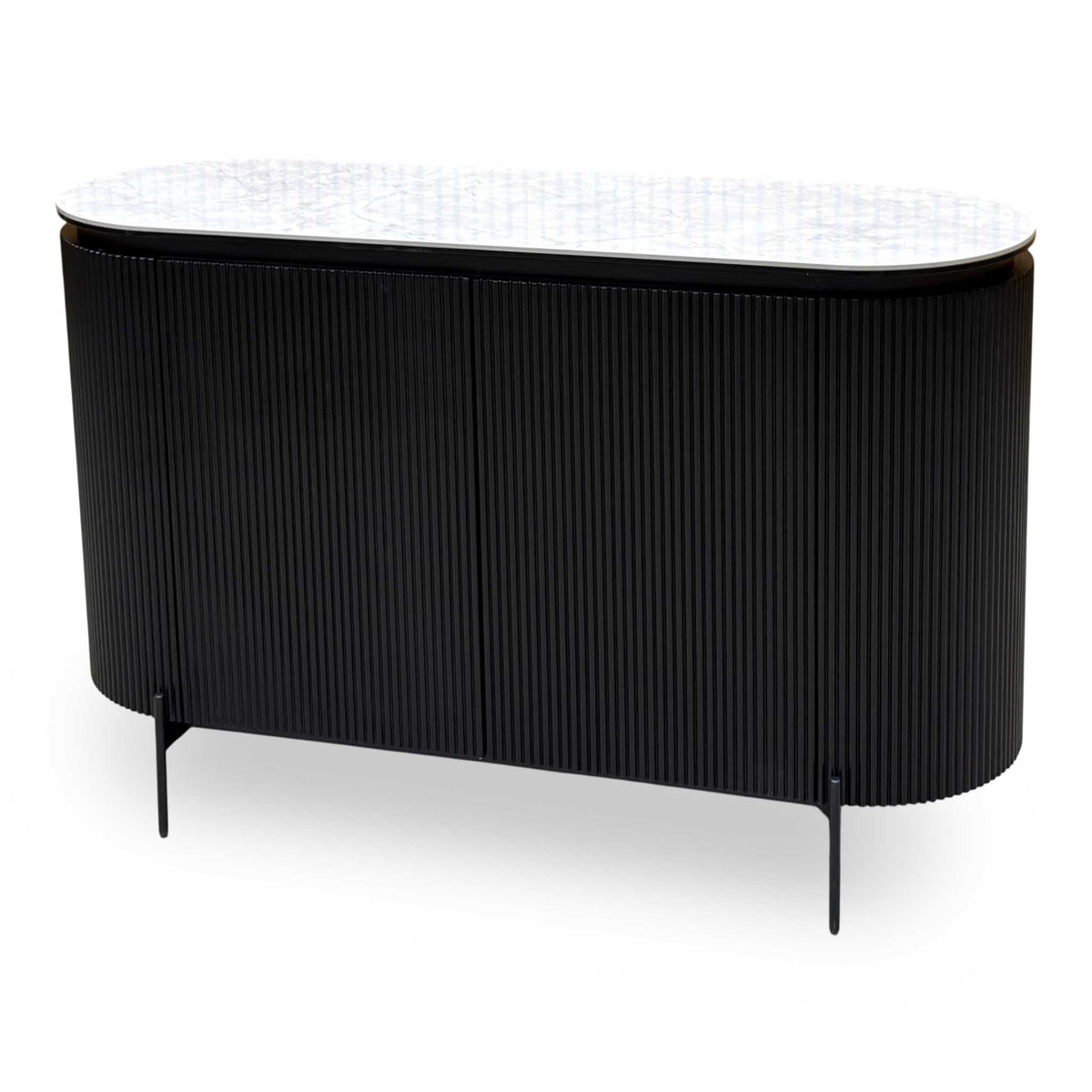 'Crete' White Ceramic Top 2 Door Sideboard