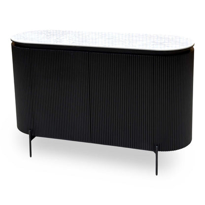 'Crete' White Ceramic Top 2 Door Sideboard