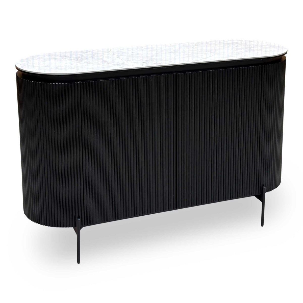 'Crete' White Ceramic Top 2 Door Sideboard