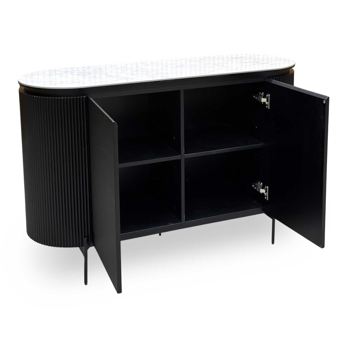 'Crete' White Ceramic Top 2 Door Sideboard