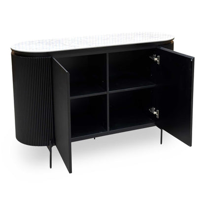 'Crete' White Ceramic Top 2 Door Sideboard